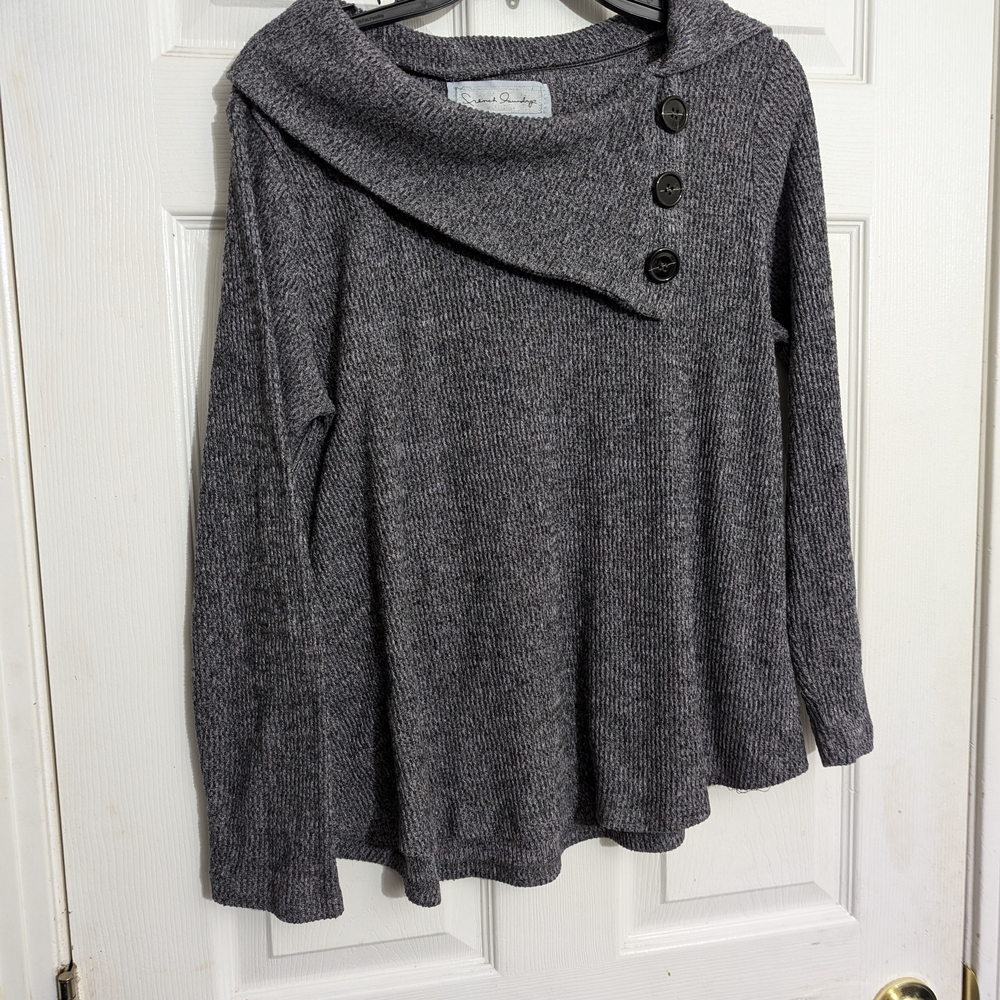 French Laundry Charcoal Knit Top